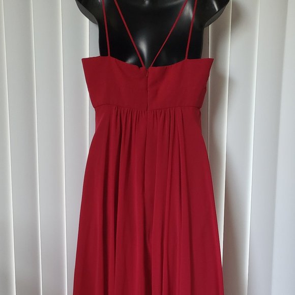 David’s Bridal Spaghetti Strap Chiffon Dress - Picture 5 of 10